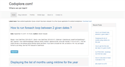 Desktop Screenshot of codxplore.com